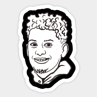 Patrick mahomes - cartoon simply Sticker